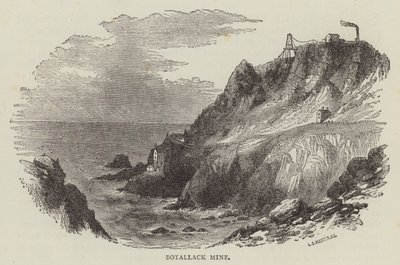 Botallack Mine (gravering) af English School