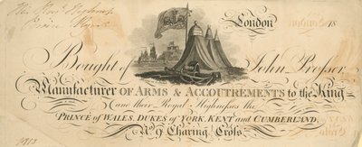 Købt af John Prosser af English School