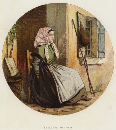 Boulogne fiskepige (chromolitho) af English School