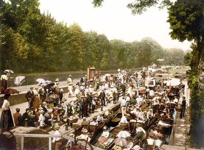 Boulters Lock (håndfarvet foto) af English School