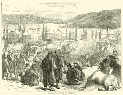 Bourbakis-hæren i Schweiz, februar 1871 af English School