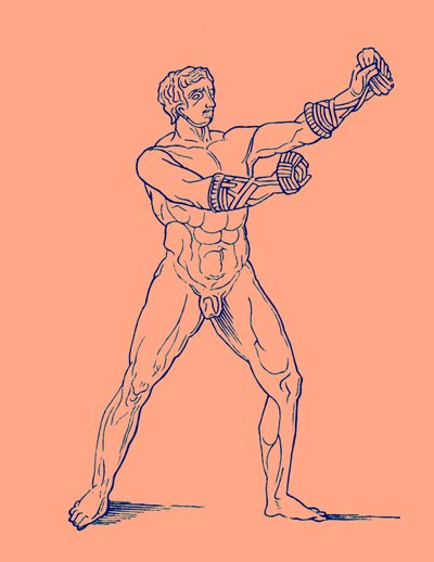 Boxer, illustration til Olympia af Adolf Boetticher, 1886 (digitalt forbedret billede) af English School