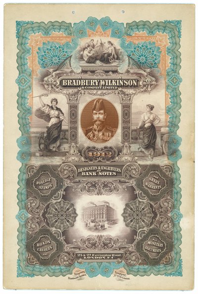Bradbury Wilkinson & Co, designere og gravører af pengesedler af English School