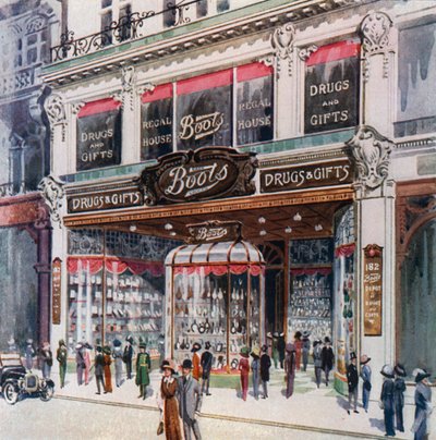 Filial af støvler på 182 Regent Street af English School