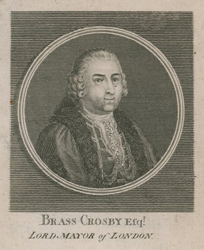 Brass Crosby, overborgmester i London 1765 af English School