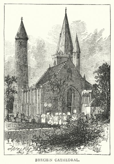 Brechin-katedralen (gravering) af English School