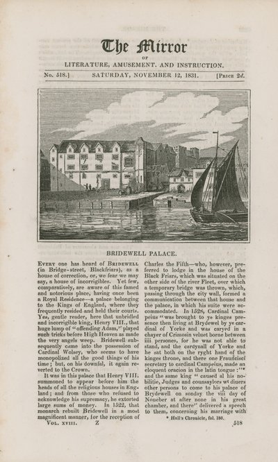 Bridewell Palace af English School