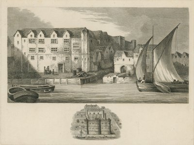 Bridewell Palace ved bredden af Themsen af English School
