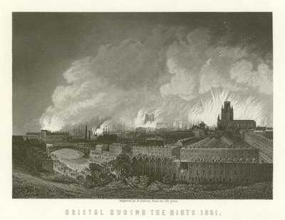 Bristol under optøjerne 1831 af English School