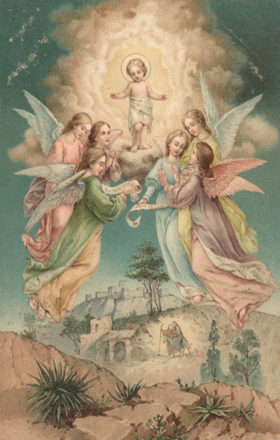 Britisk julekort af English School