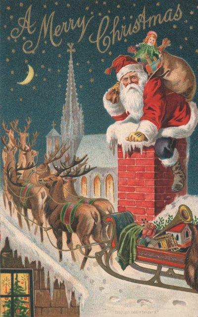 Britisk julekort af English School