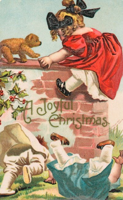 Britisk julekort af English School