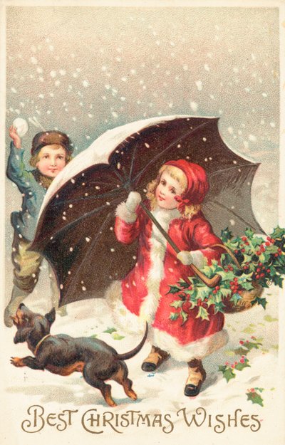 Britisk julekort af English School