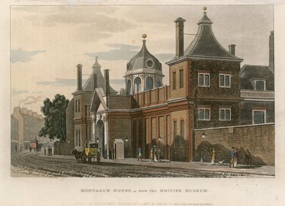 British Museum i Montague House af English School