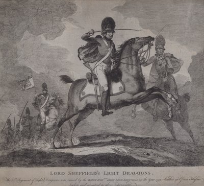 Britiske soldater fra Lord Sheffields 22. lette dragoner af English School