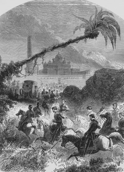 Britiske tropper nærmer sig Agra af English School