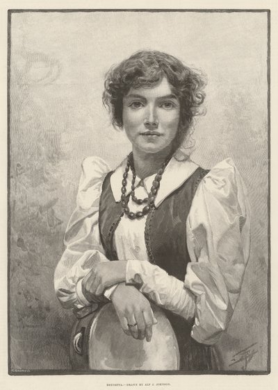 Brunetta (gravering) af English School