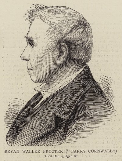 Bryan Waller Procter, "Barry Cornwall" (kobberstik) af English School