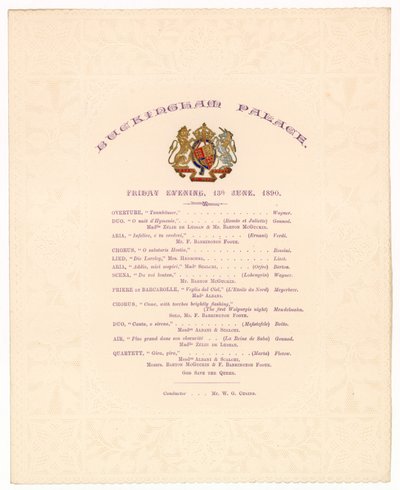 Buckingham Palace-koncert, 13. juni 1890 af English School