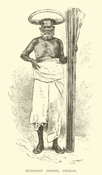 Buddhist Priest, Ceylon  af English School