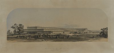 Building for the Great Exhibition in London, 1851dani af English School