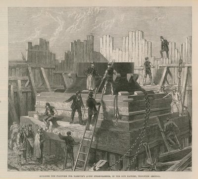 Bygger platformen til Nasmyths 25-tons damphammer af English School