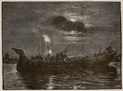 Begravelse af kong Henry, illustration fra Cassells Illustrated History of England (sepia foto) af English School