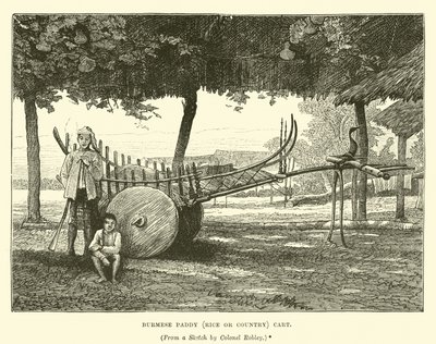 Burmese paddy (Rice or Country) cart  af English School
