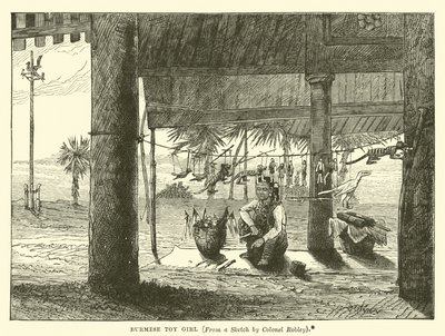 Burmese toy girl  af English School