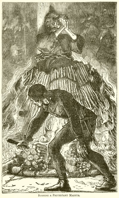 At brænde en protestantisk martyr af English School