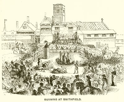 Brænder ved Smithfield af English School