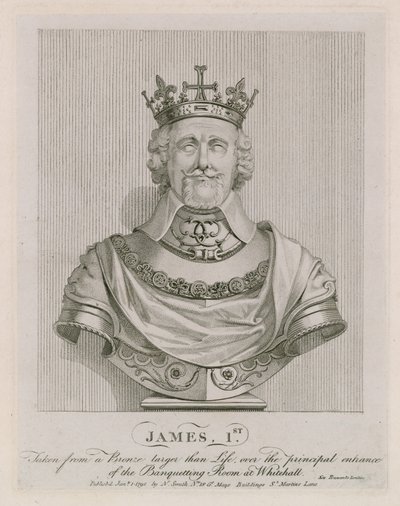 Buste af James I af English School
