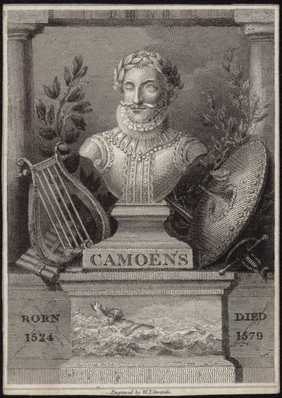 Buste af Luis de Camoens af English School