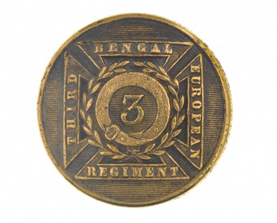 Button, officer, 3. bengalske europæiske regiment, 1854-1861 af English School