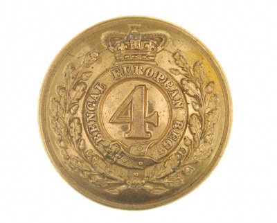 Button, officer, 4. bengalske europæiske regiment, 1855-1861 af English School
