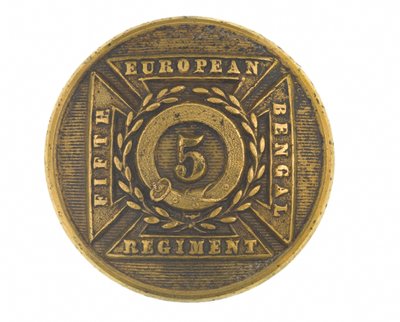 Button, officer, 5. bengalske europæiske regiment, 1858-1860 af English School