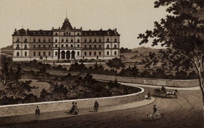 Buxton: The Palace Hotel (litho) af English School