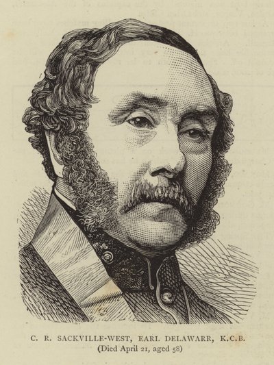 C R Sackville-West, jarl Delawarr, KCB (gravering) af English School
