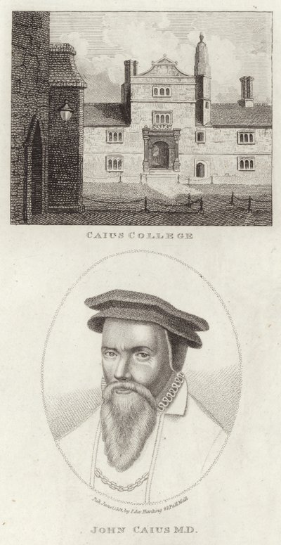 Caius College og et portræt af John Caius af English School