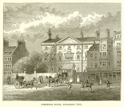 Cambridge House, Piccadilly (1854) af English School