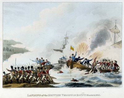 Kampagne (Ekspedition) af Egypten (1798-1801): Afbarkning af den engelske hær i Egypten, 8. marts af English School