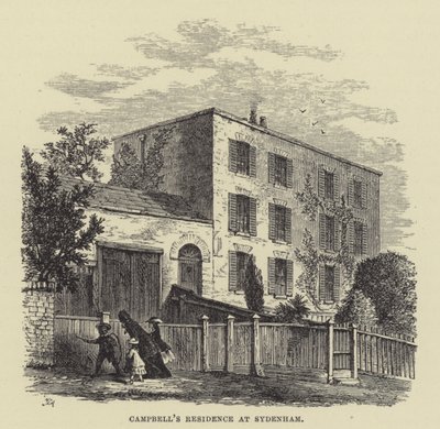 Campbells bolig i Sydenham (gravering) af English School