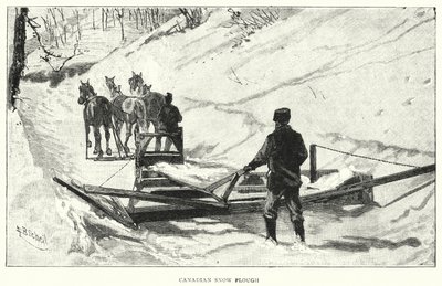 Canadisk sneplov (gravering) af English School