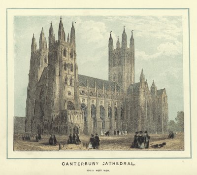 Canterbury Cathedral, sydvestlig udsigt af English School
