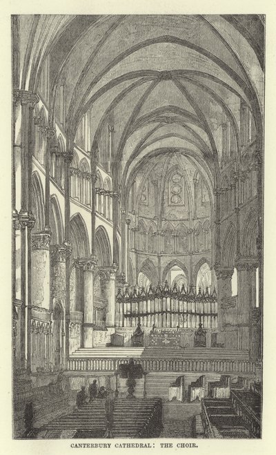 Canterbury Cathedral, koret af English School