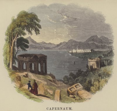Kapernaum (farvet gravering) af English School