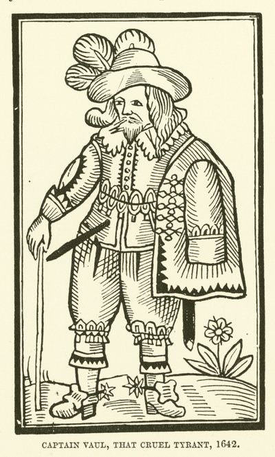 Kaptajn Vaul, den grusomme tyran, 1642 af English School