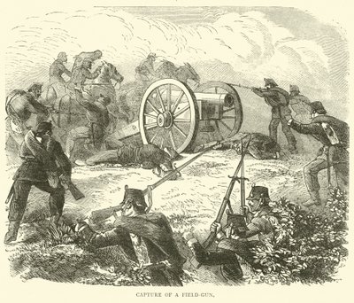 Tilfangetagelse af en feltpistol, oktober 1870 af English School