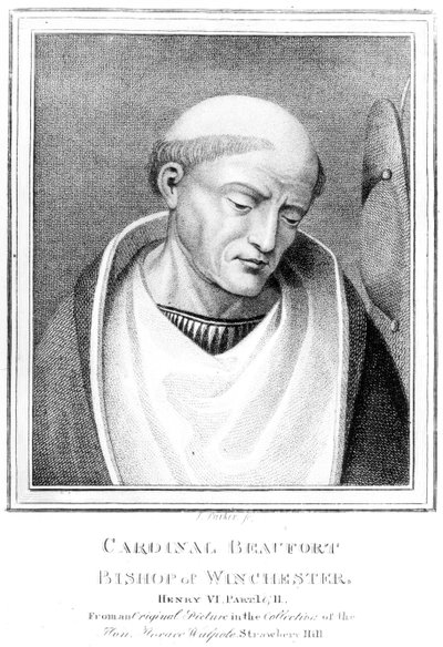Kardinal Henry Beaufort, biskop af Winchester, graveret af J. Parker, 1791 af English School