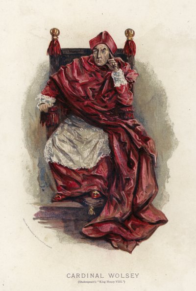 Kardinal Wolsey, fra Shakespeares Kong Henry VIII af English School